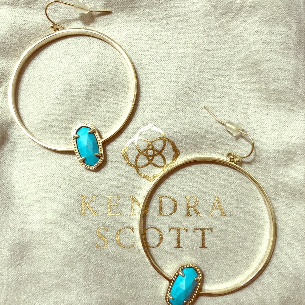 Kendra Scott Elora Hoop Earrings in Turquoise